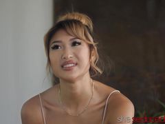Asian Jennie Rose Strap On Fucks Newbie Masseuse Mina Luxx